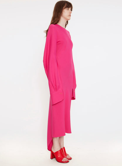 ROUND NECK BIAS CUT DRESS