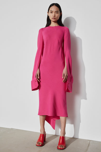 ROUND NECK BIAS CUT DRESS