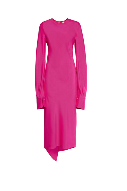 ROUND NECK BIAS CUT DRESS
