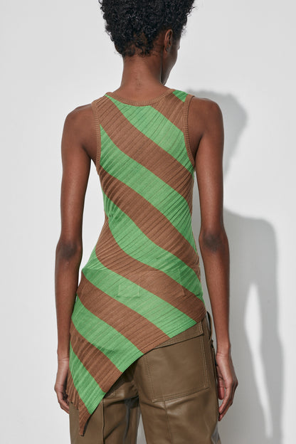 SLIM-FIT BIAS KNIT TANK TOP