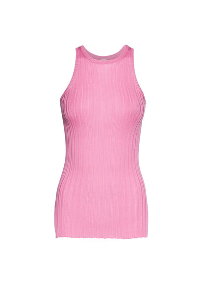 RIBBED-KNIT RACER VEST TOP