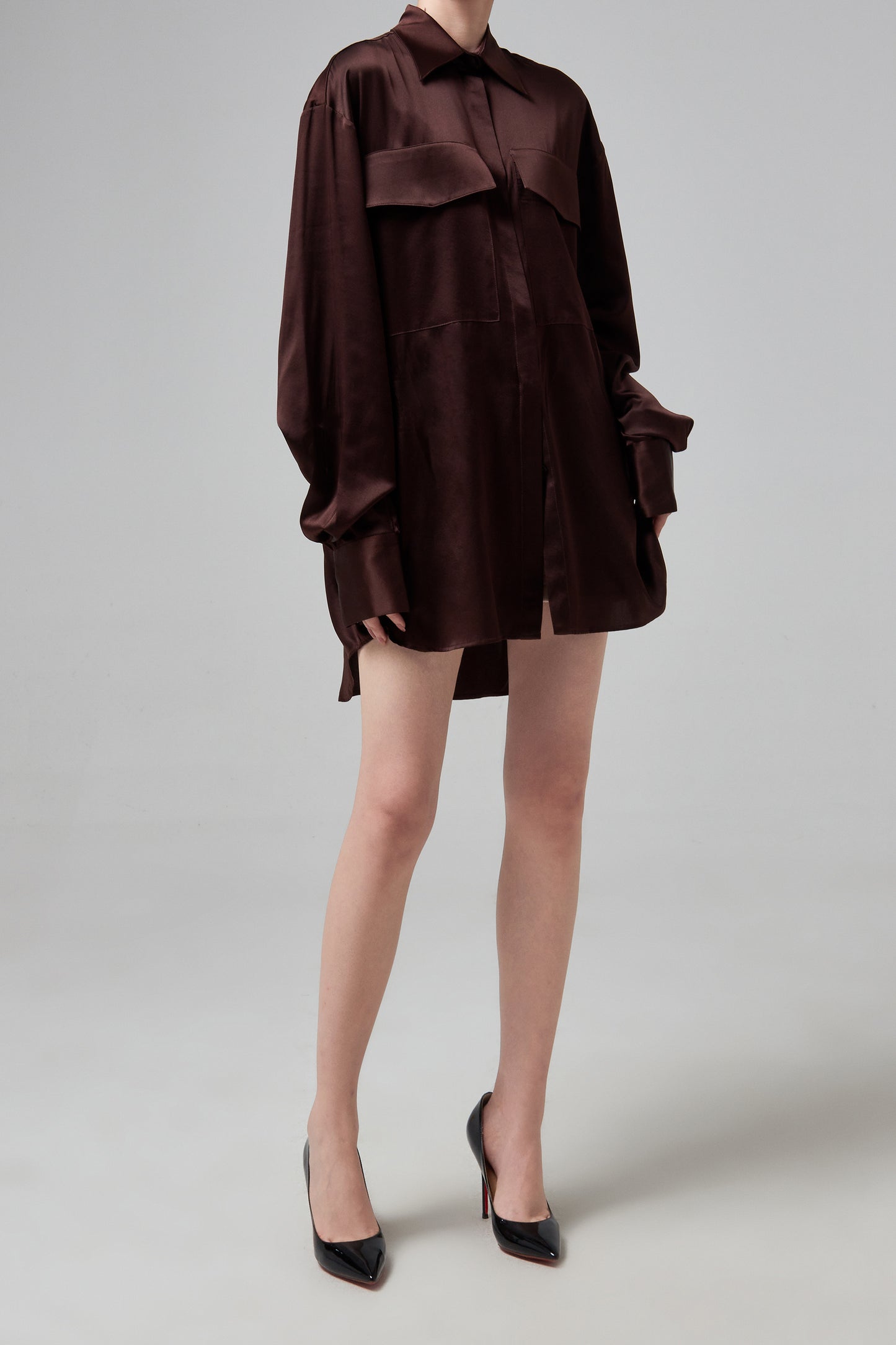 HART- SILK SATIN OVERSIZED SHI