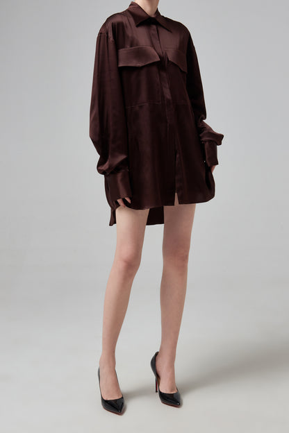 HART- SILK SATIN OVERSIZED SHI