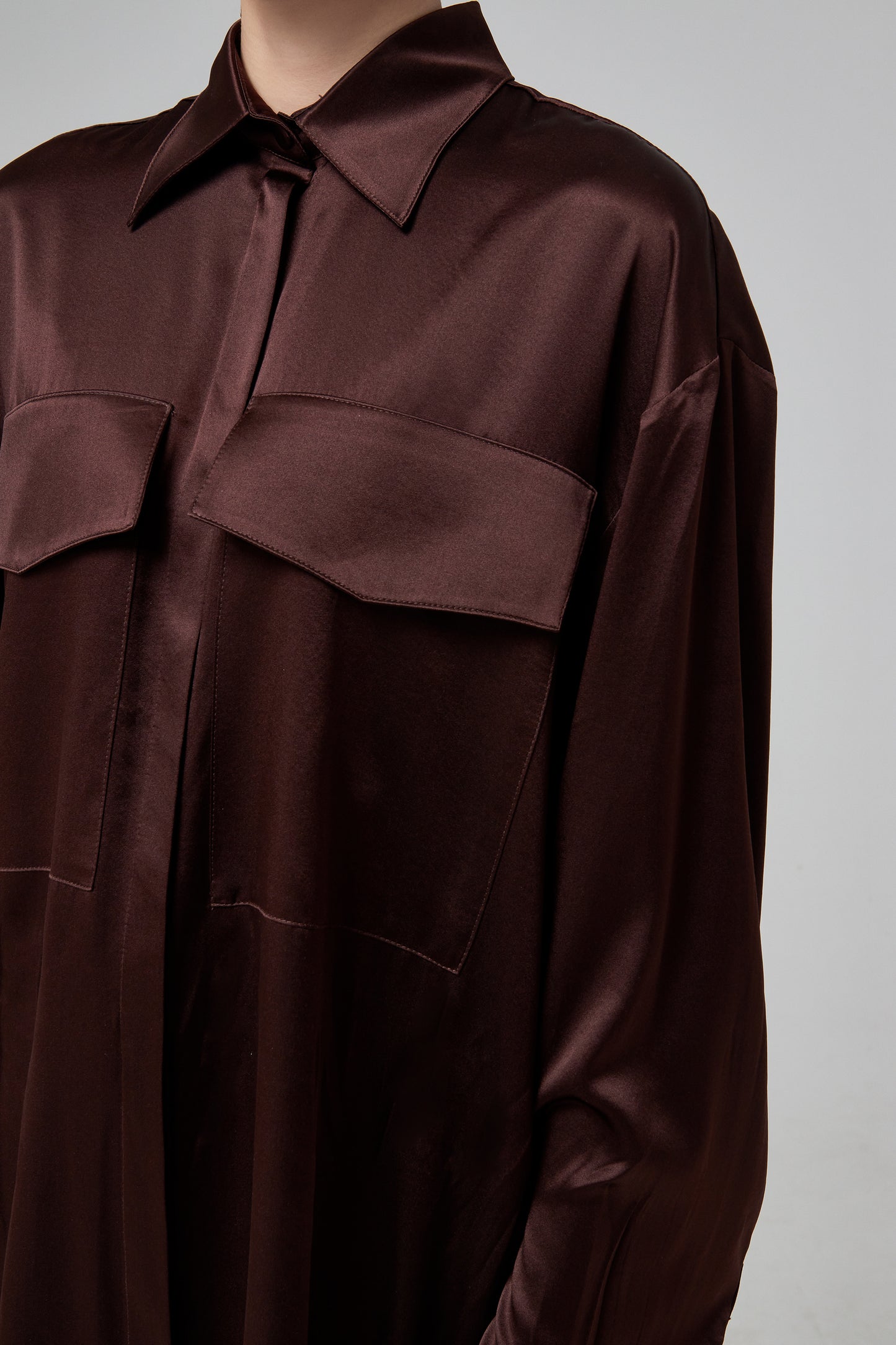 HART- SILK SATIN OVERSIZED SHI