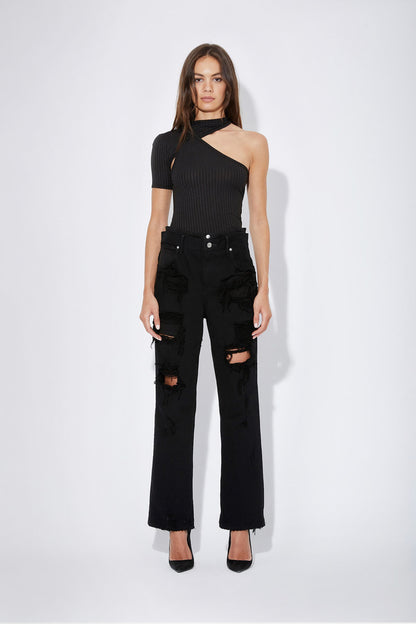 ONE SLEEVE CUT-OUT TEE