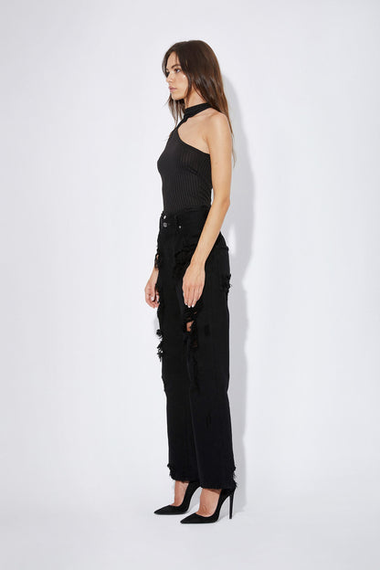 ONE SLEEVE CUT-OUT TEE