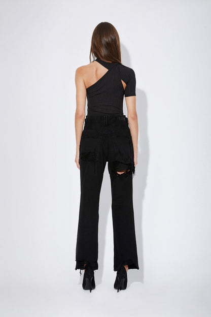 ONE SLEEVE CUT-OUT TEE