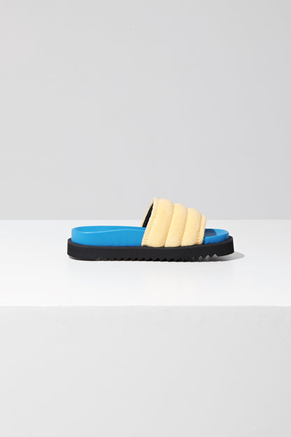 POOL SLIDES IN SPONGE FABRIC