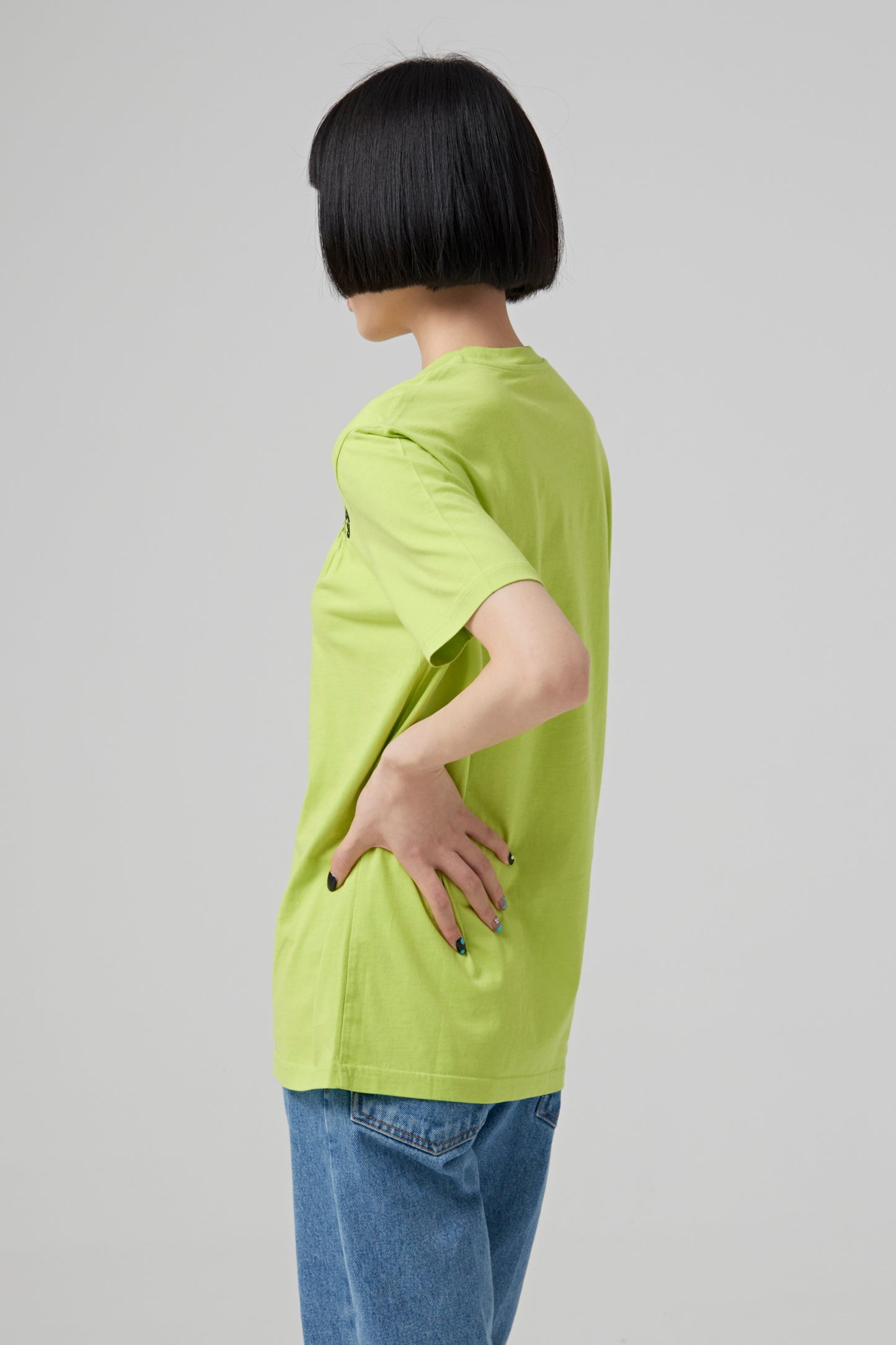 T SHIRT WITH EMROIDERY NINA RICCI CONTRASTED ON THE CHEST