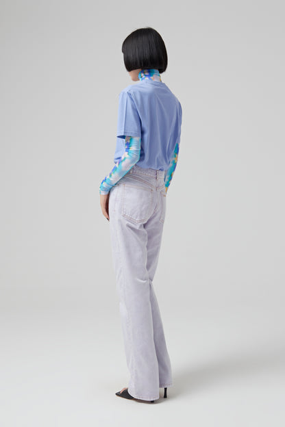 T SHIRT WITH EMROIDERY NINA RICCI CONTRASTED ON THE CHEST
