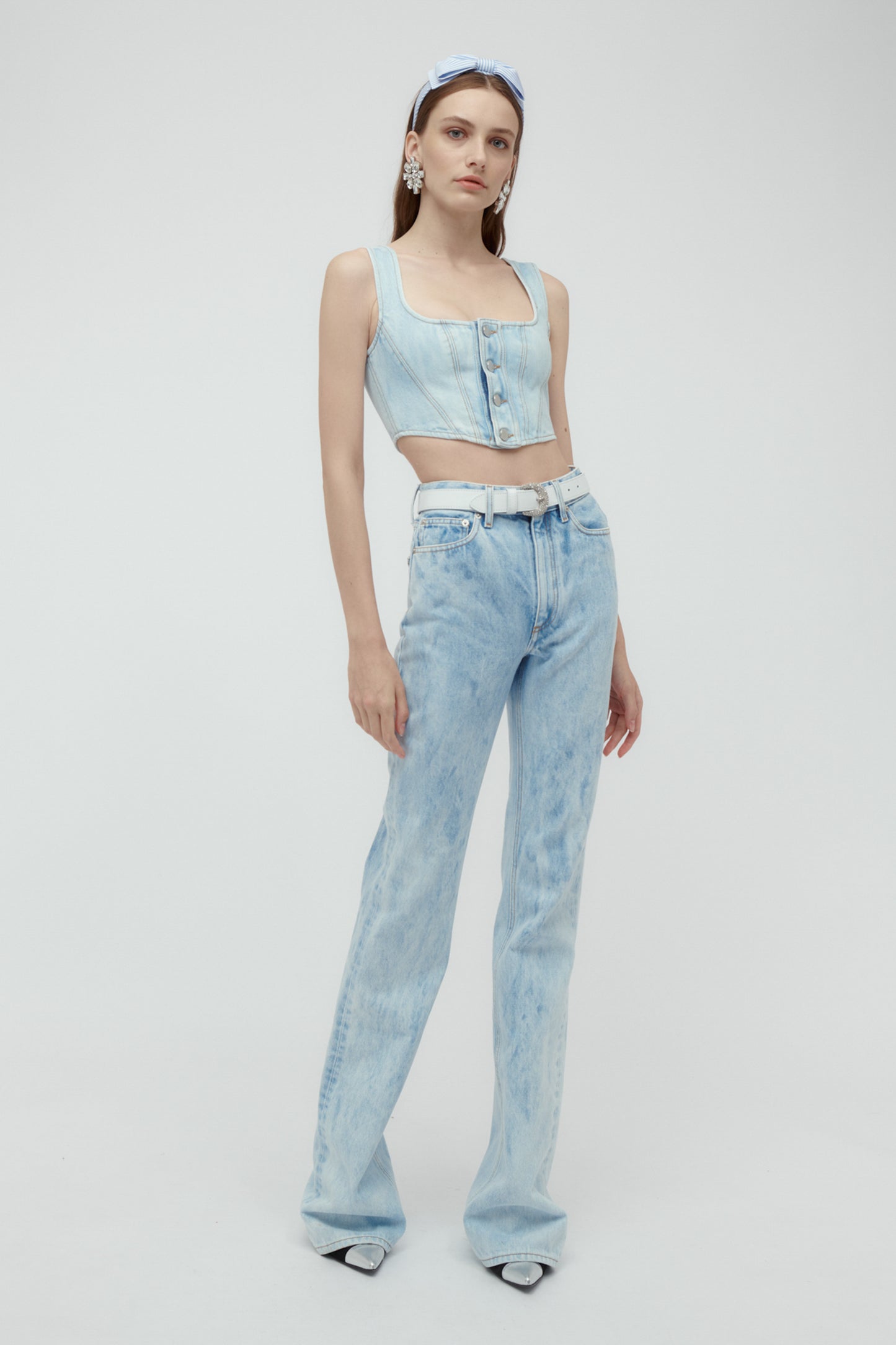 FLARED DENIM JEANS