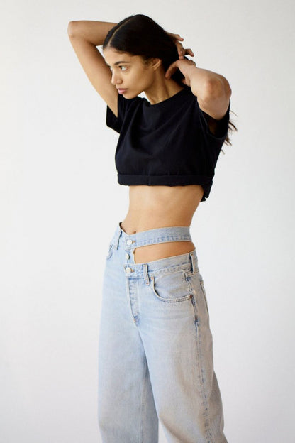 BROKEN WAISTBAND JEAN IN SIDELINE (ORGANIC COTTON)