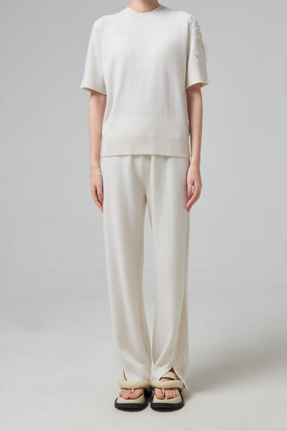 KNITTED PURE TEE SHIRTS