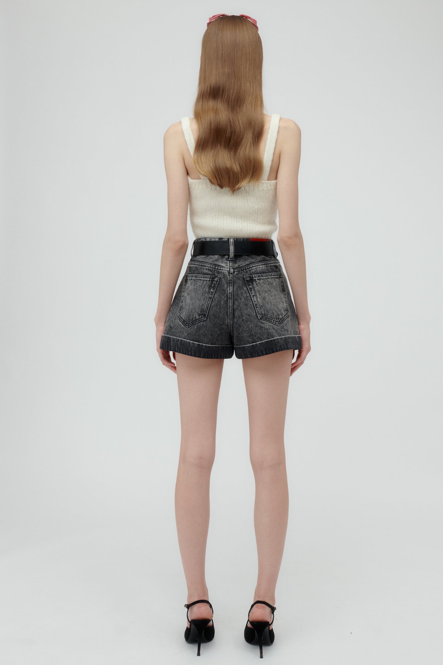 DENIM SHORTS WITH EMBELLISHMENT