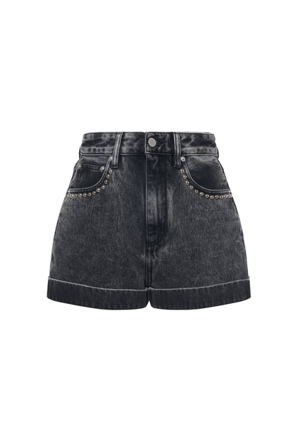 DENIM SHORTS WITH EMBELLISHMENT