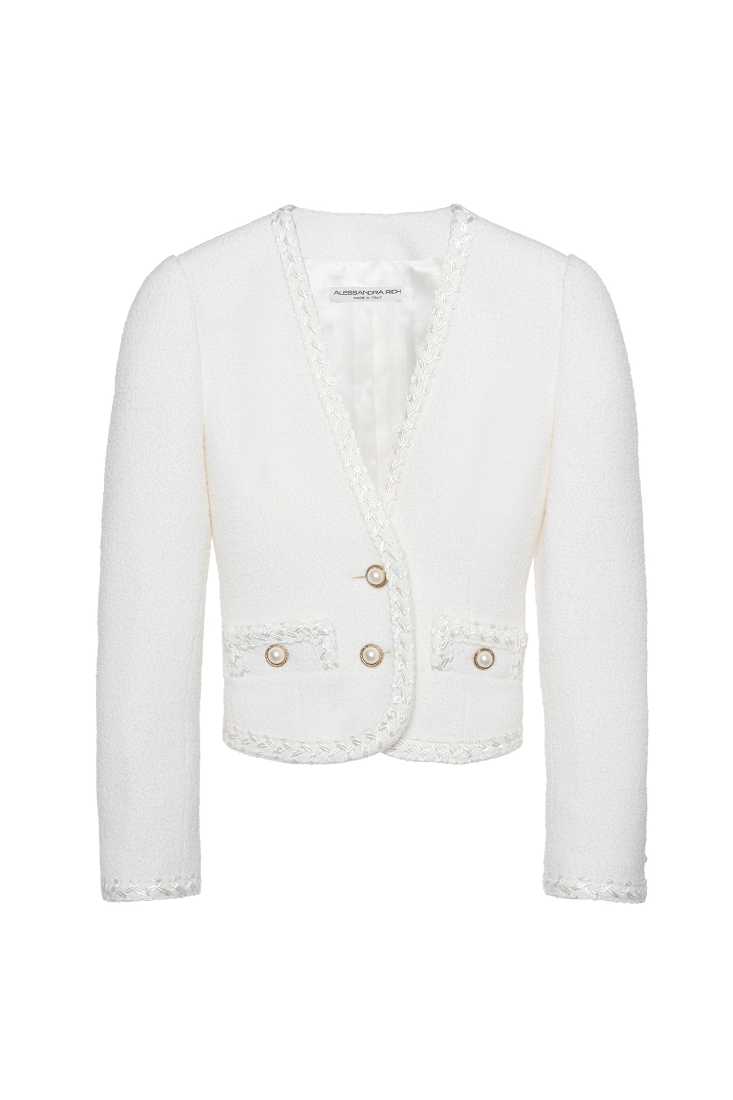TWEED BOUCLE JACKET WITH TRIM DETAILS