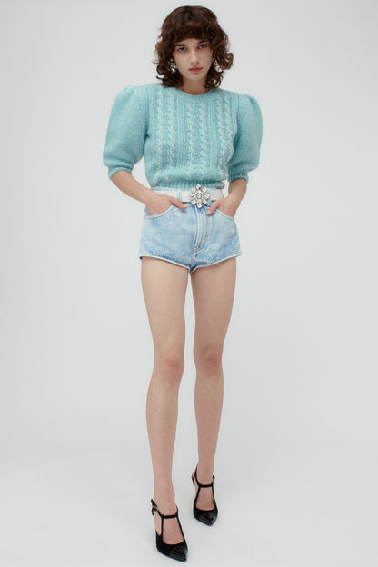 HIGH WAISTED DENIM SHORTS