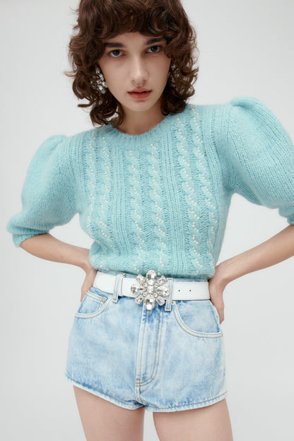 HIGH WAISTED DENIM SHORTS