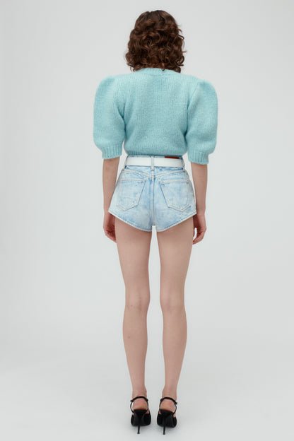 HIGH WAISTED DENIM SHORTS