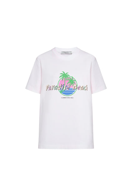PARADISE BEACH TIE DYE COTTON T-SHIRT