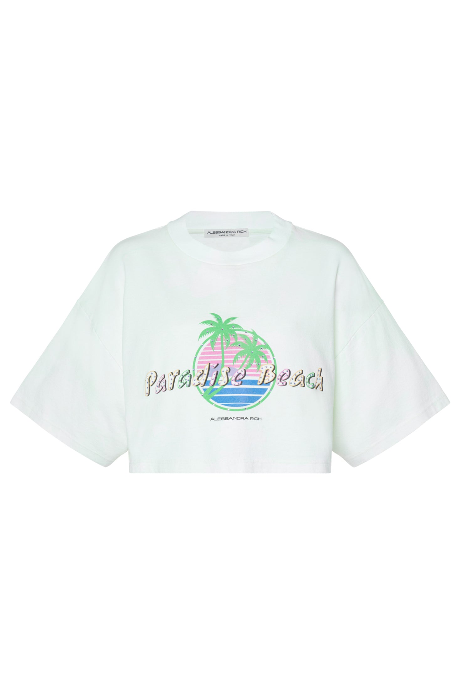 PARADISE BEACH TIE DYE CROPPED T-SHIRT