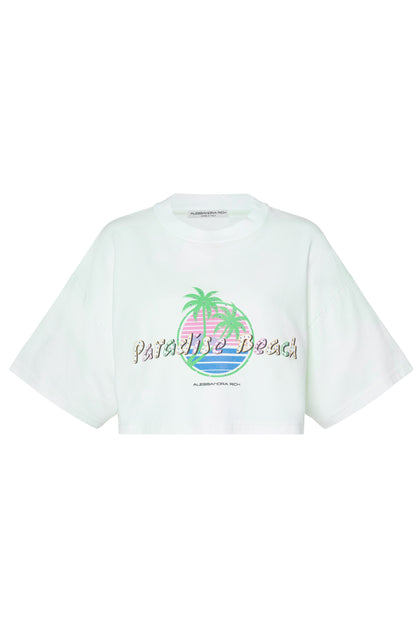 PARADISE BEACH TIE DYE CROPPED T-SHIRT