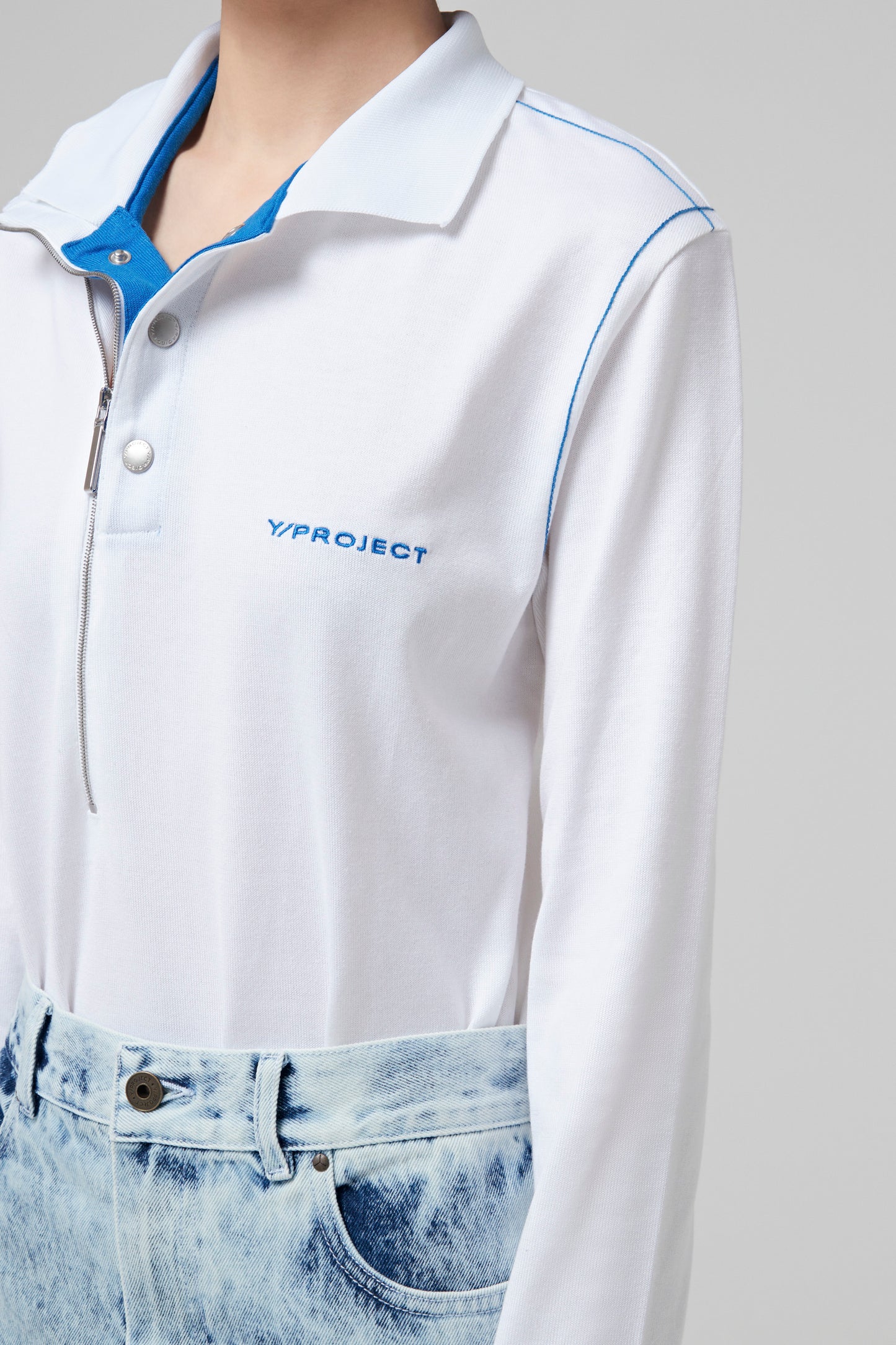 DOUBLE COLLAR LONG SLEEVE POLO