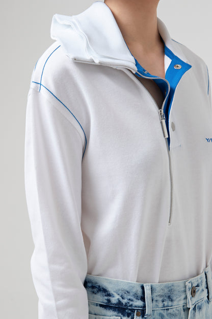 DOUBLE COLLAR LONG SLEEVE POLO
