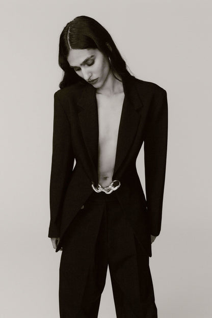 PIERCED CHAIN BLAZER