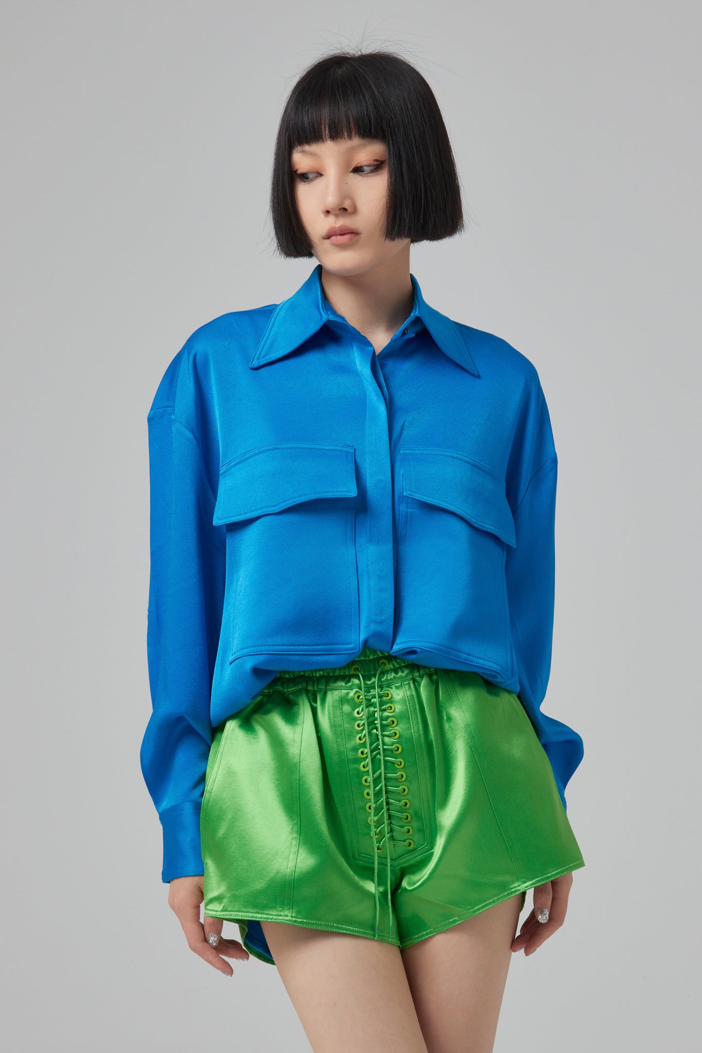 OLSEN- SATIN CREPE OVERSIZED S