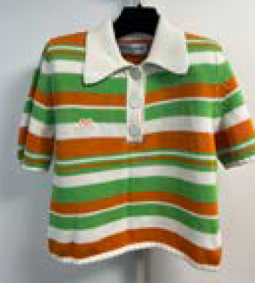 STRIPED COTTON KNITTED POLO