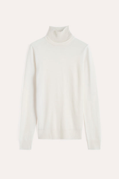 Two-Tone Turtleneck Knit
