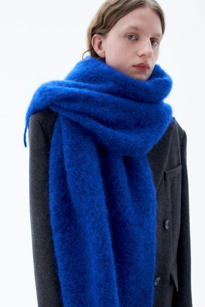boucle colour block scarf