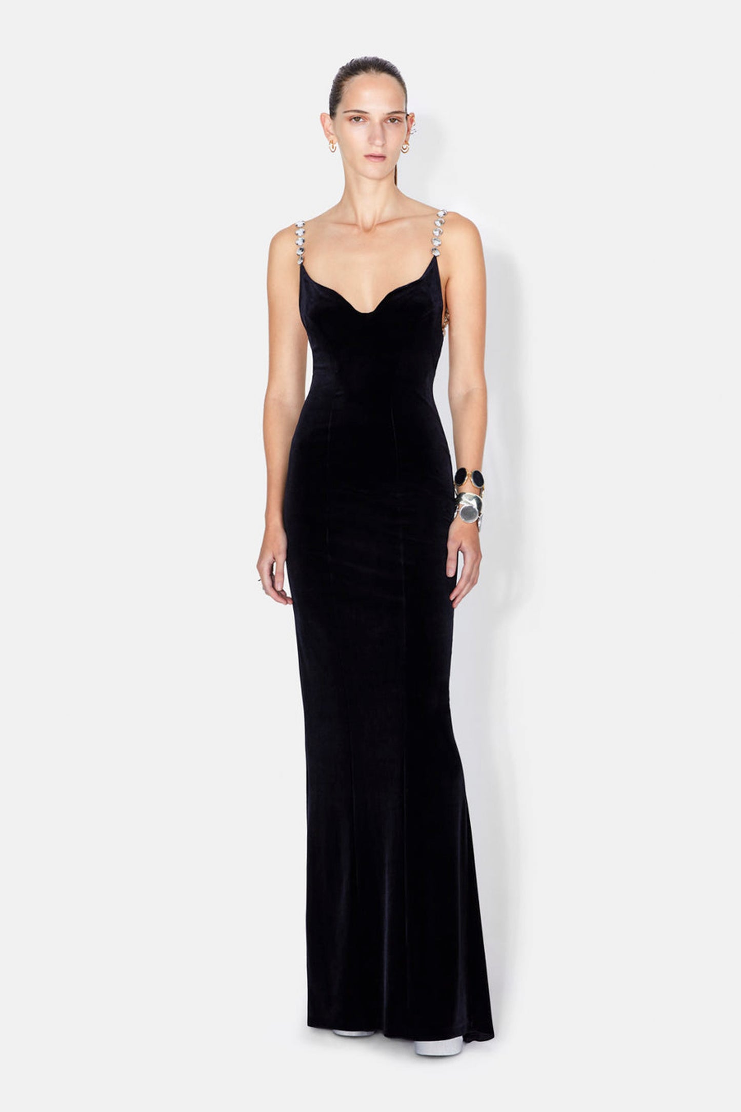 AVEDON GLOBE VELVET DRESS