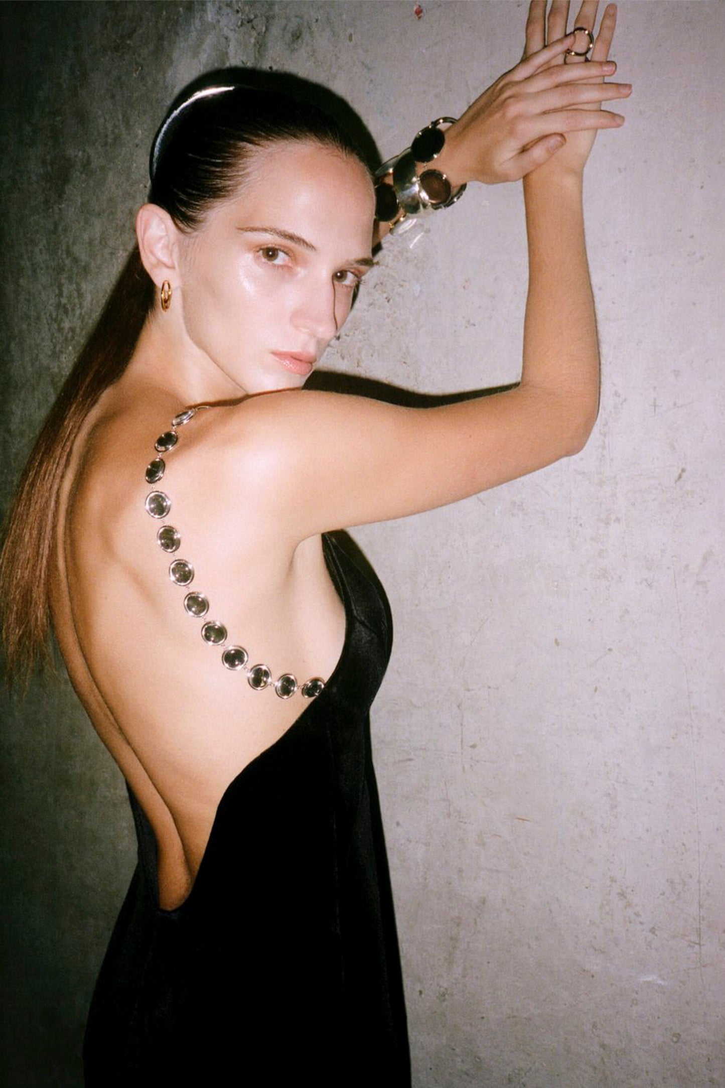 AVEDON GLOBE VELVET DRESS