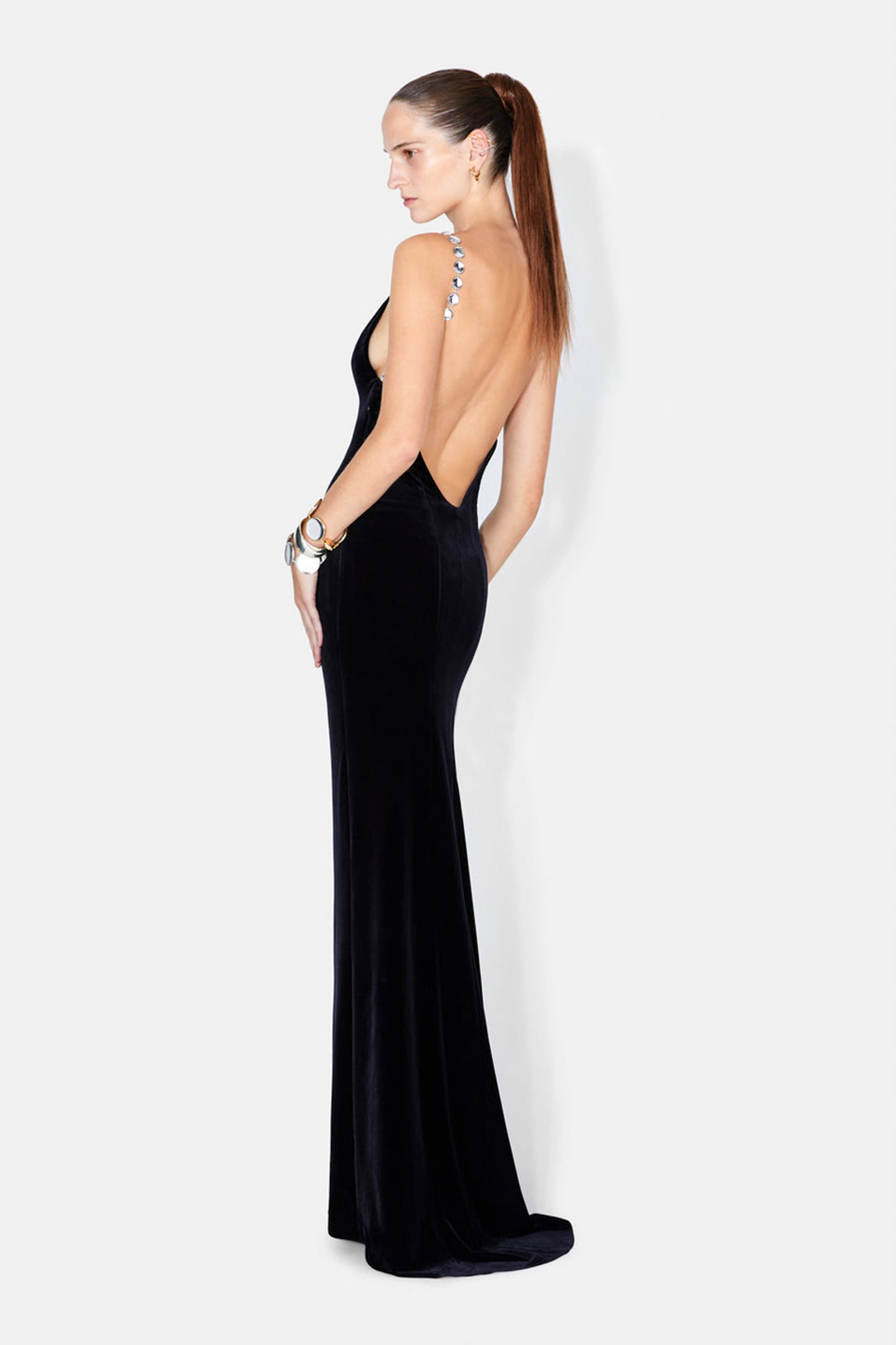 AVEDON GLOBE VELVET DRESS