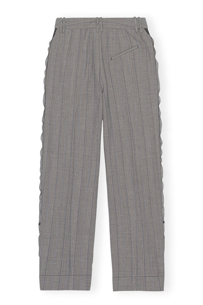 Herringbone Suiting Relaxed Pleated Pants
