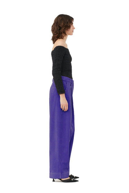 Cotton Poplin Off-shoulder Smock Blouse