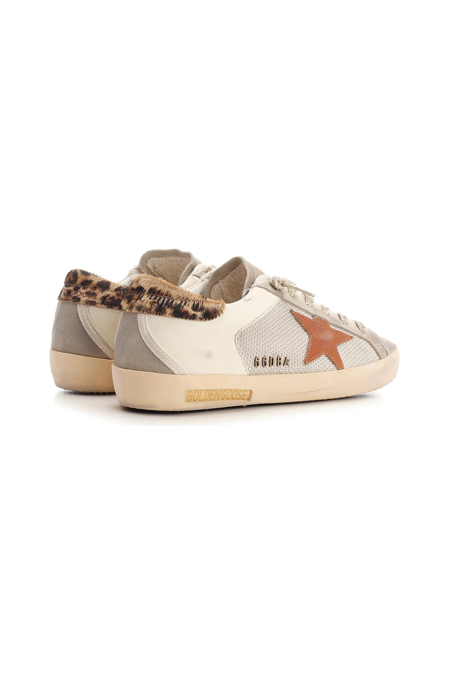 SUPER-STAR NET AND NAPPA UPPER SUEDE TOE AND SPUR WITH TRIMS LEATHER STAR LEOPARD HORSY HEEL METAL L
