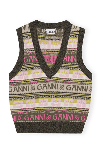 Logo Wool Mix Vest