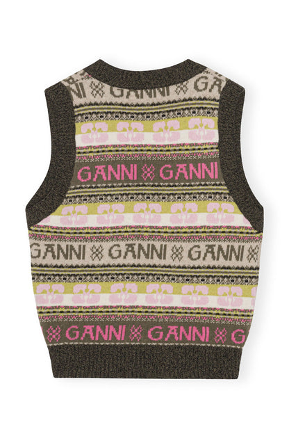 Logo Wool Mix Vest