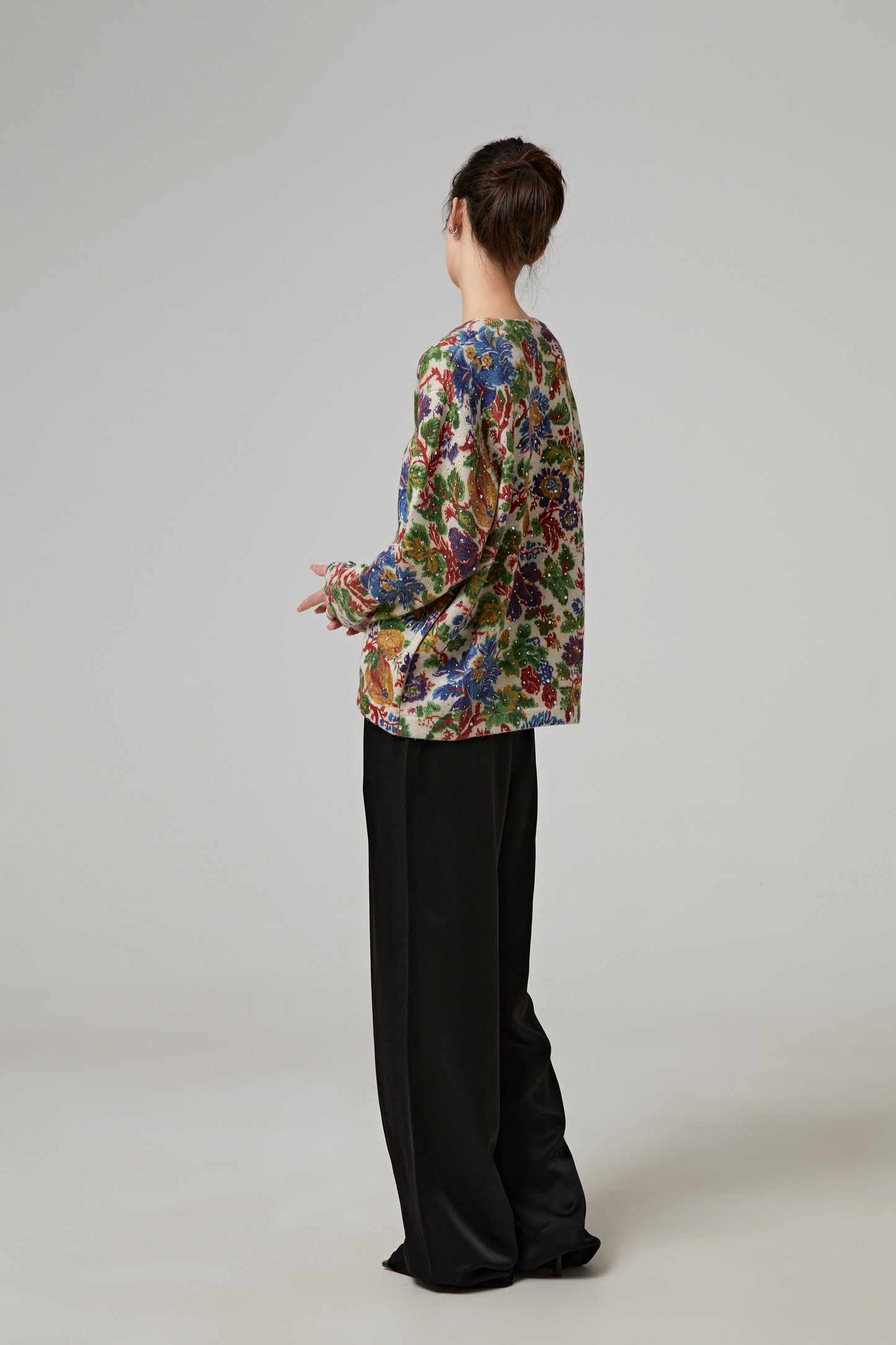 BEADED FLORAL CARDIGAN