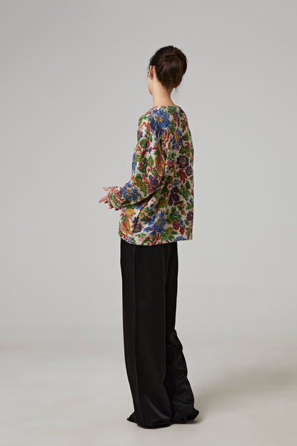 BEADED FLORAL CARDIGAN
