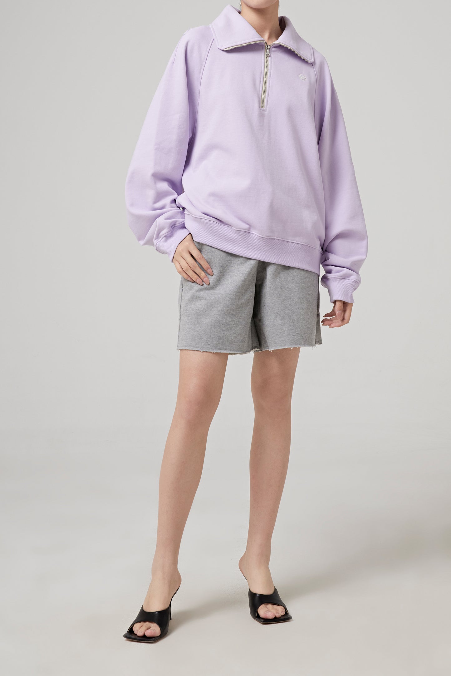 MENS SIGNATURE LOGO ZIP SWEATSHIRT (LAVENDER)