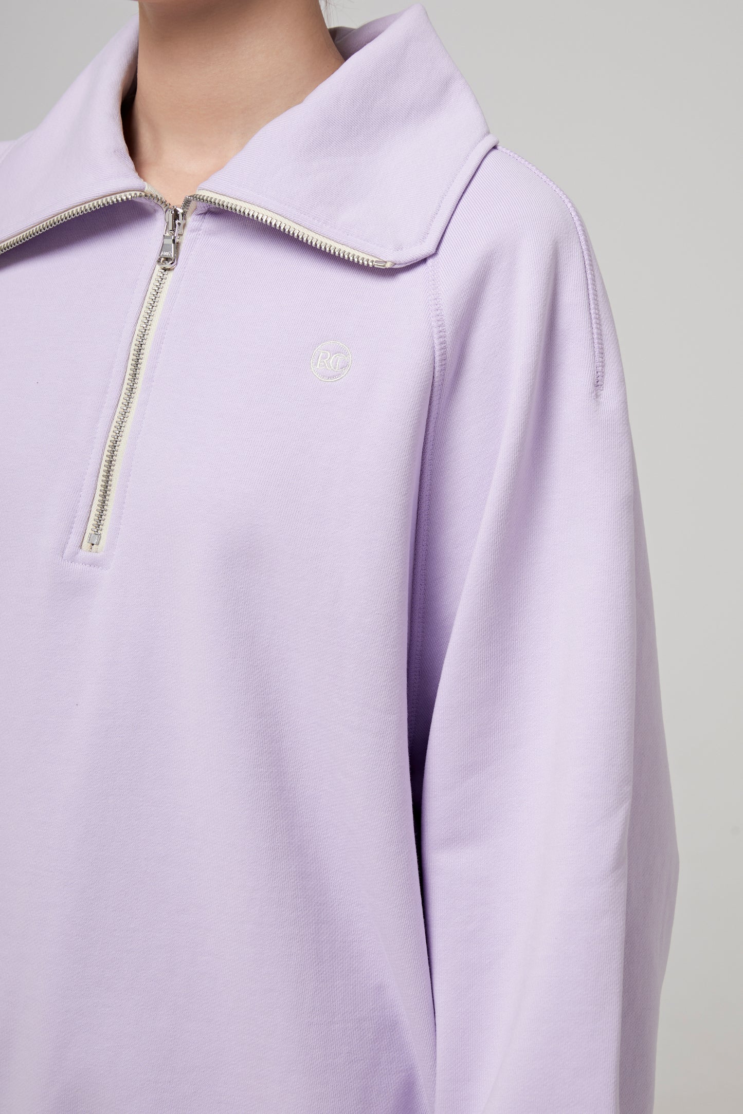 MENS SIGNATURE LOGO ZIP SWEATSHIRT (LAVENDER)