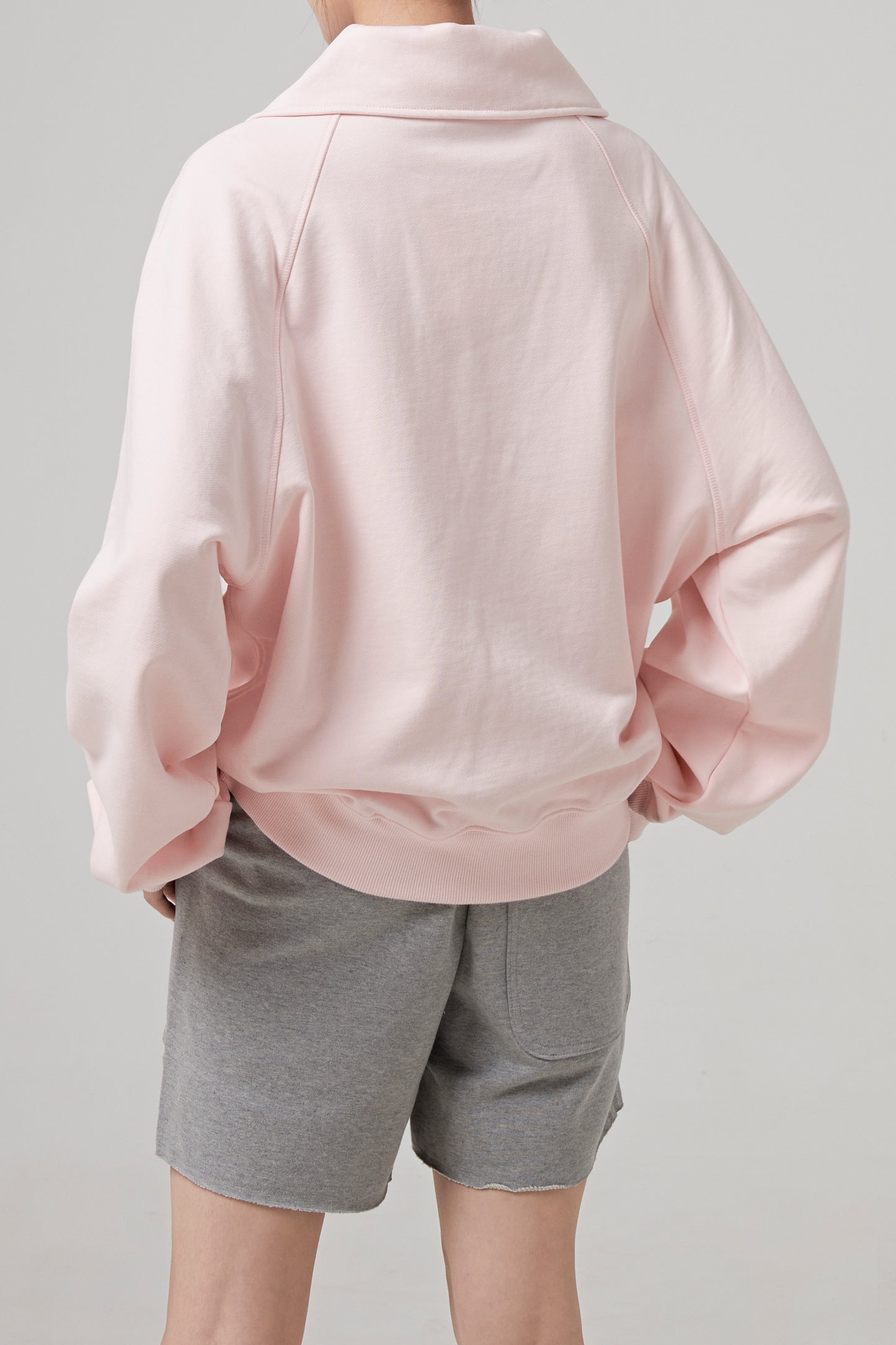 MENS SIGNATURE LOGO ZIP SWEATSHIRT (LIGHT PINK)