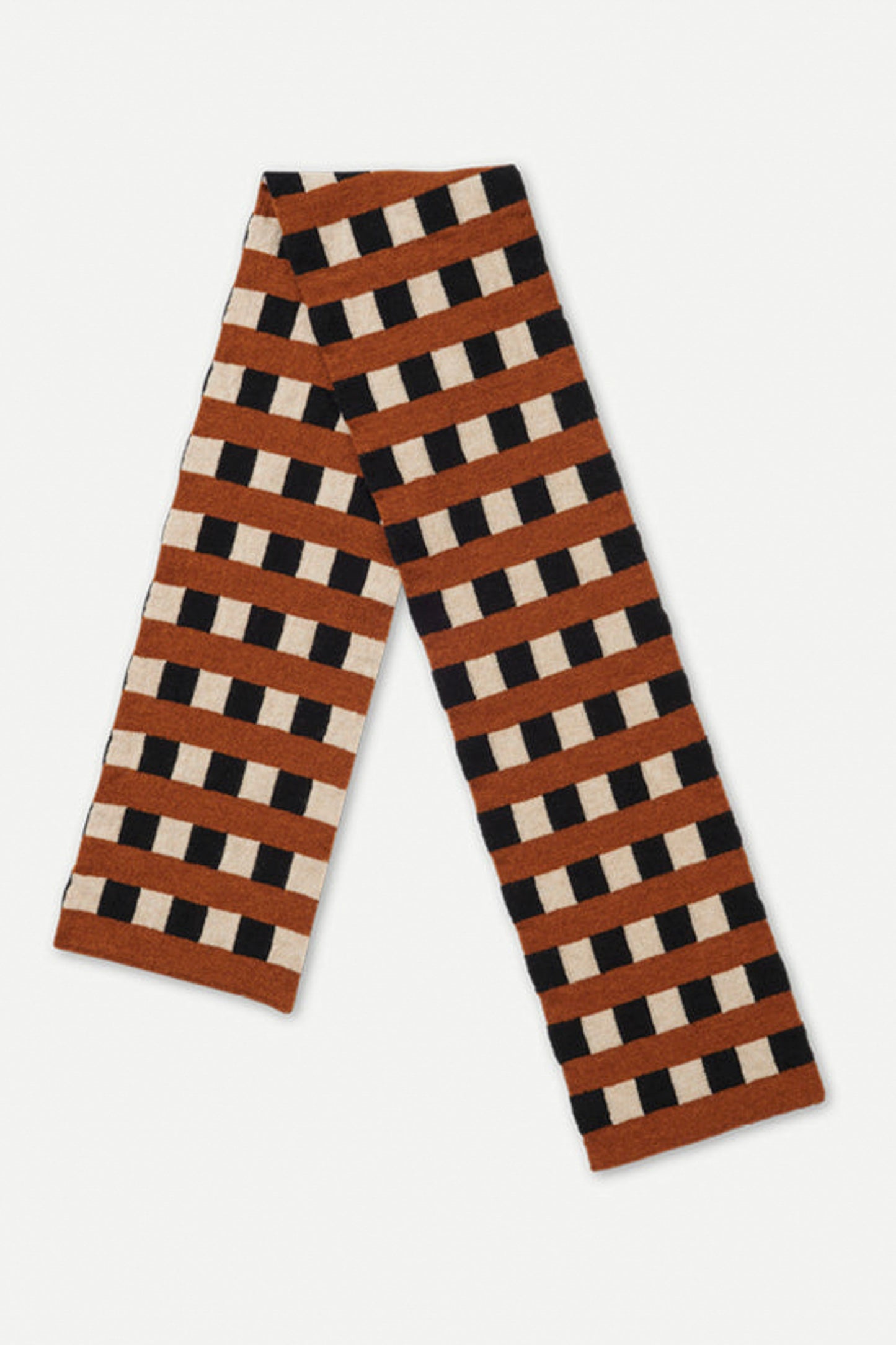 Small Check & Stripe Scarf