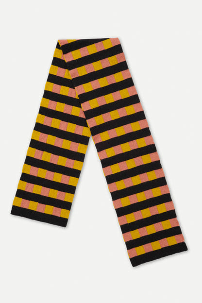 Small Check & Stripe Scarf