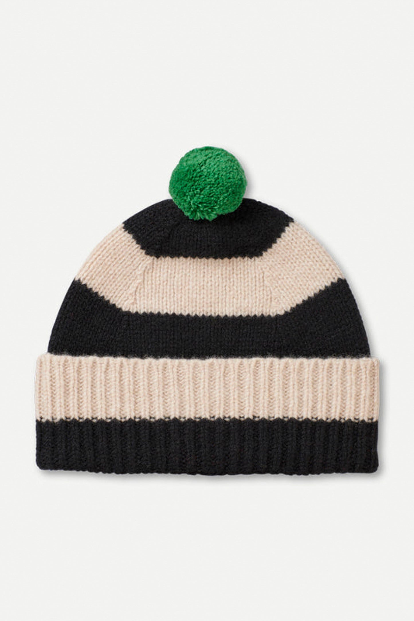 Stripe Pompom Hat