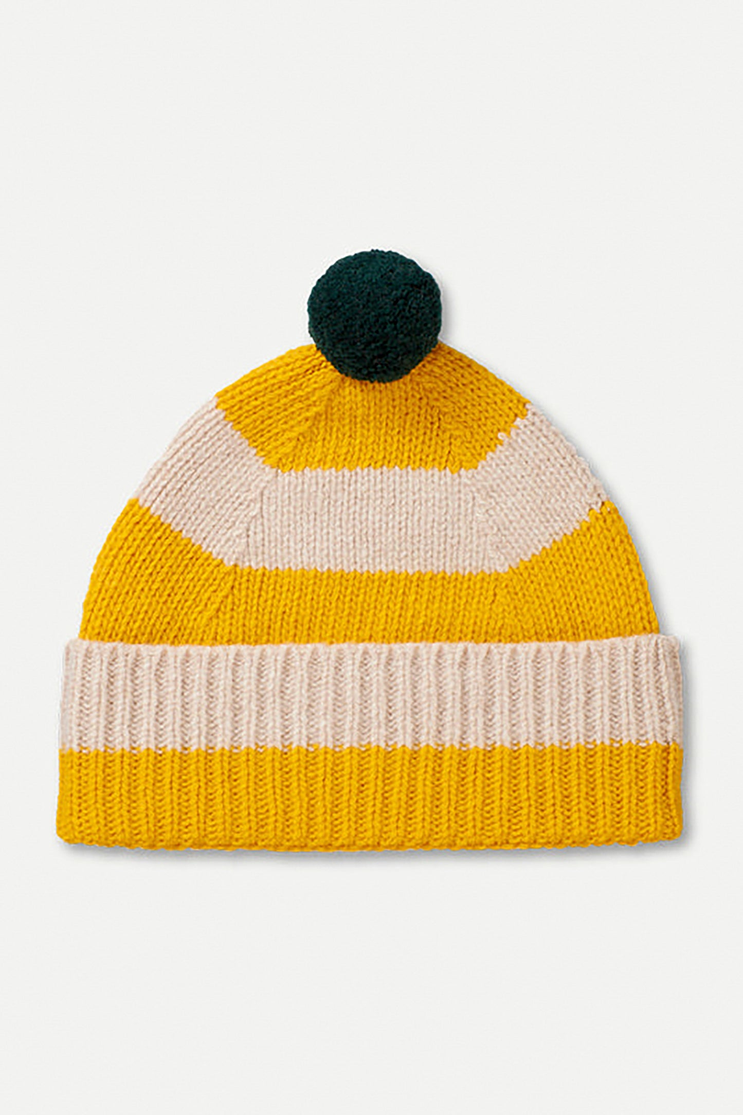 Stripe Pompom Hat